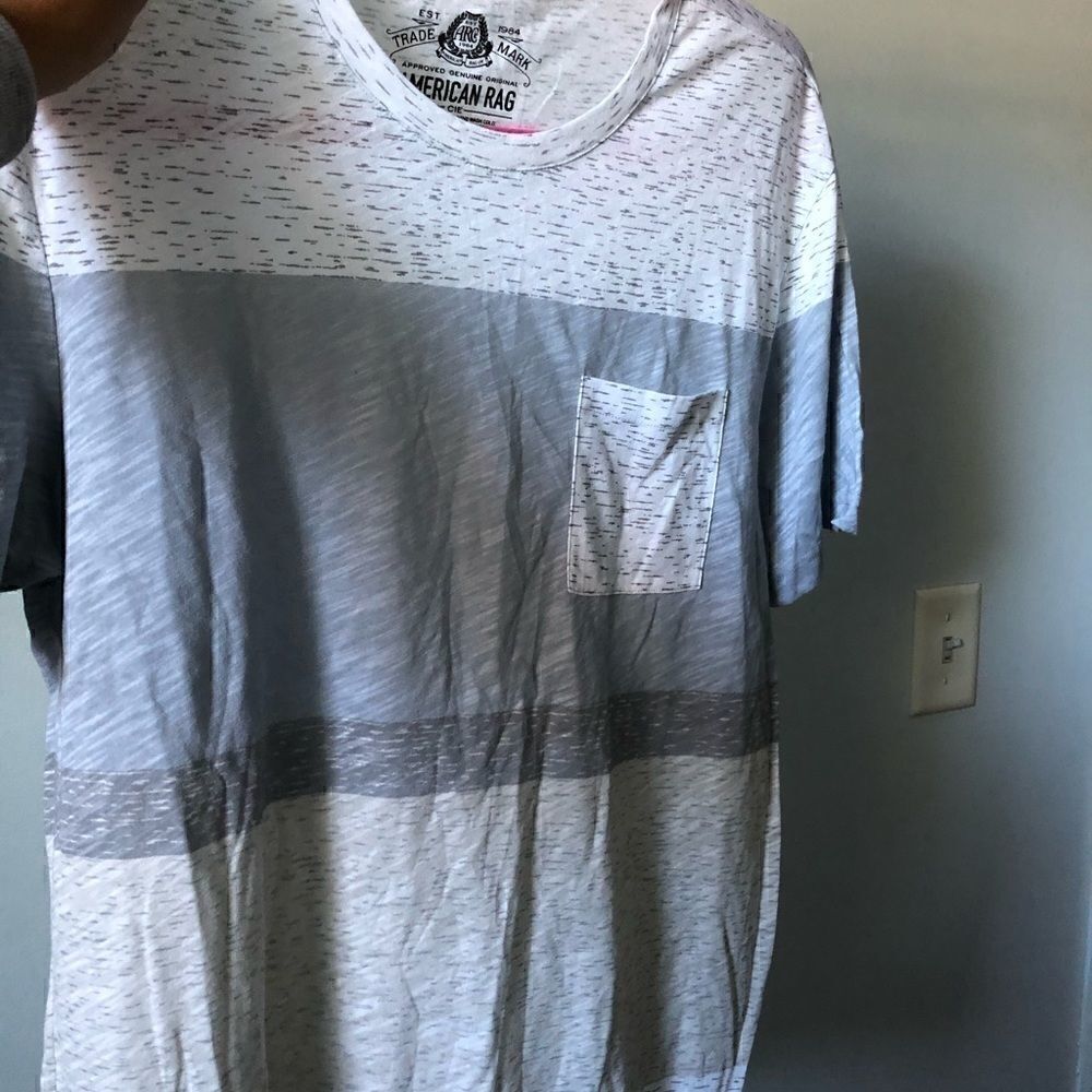 Shirt gray tee t-shirt american rag with pocket